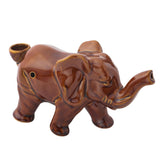 Ceramic Elephant Novelty Pipe - Various Colors - (1 Count)-Hand Glass, Rigs, & Bubblers