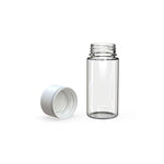 Chubby Gorilla 100Ml Spiral Bottle With Inner Seal & Tamper Evident Break-Off Band (Clear Natural Bottle With Opaque White Closure) - (400 Count)-Glass Jars