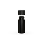 Chubby Gorilla 100Ml Spiral Bottle With Inner Seal & Tamper Evident Break-Off Band (Opaque Black Bottle With Opaque Black Closure) - (400 Count)-Glass Jars