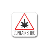 Contains THC Triangle Compliance Label (.75" x .75" or 1" x 1") Square 1000 Count-Prescription Labels & State Compliant Labels