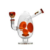 Hemper 6" Spotted Egg Water Bubbler - (1 Count)-Hand Glass, Rigs, & Bubblers