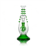 Hemper - 9" Phaser Glass Bubbler - Green - (1 Count)-Hand Glass, Rigs, & Bubblers