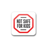 Massachusetts Not Safe For Kids Compliance Label (.75" x .75" or 1" x 1") Square 1000 Count-Prescription Labels & State Compliant Labels