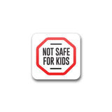Massachusetts Not Safe For Kids Compliance Label (.75" x .75" or 1" x 1") Square 1000 Count-Prescription Labels & State Compliant Labels