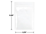 Mylar Bag Opaque White - 1/8 Oz - 3.5 Grams - (100 to 50,000 Count)-MYLAR SMELL PROOF BAGS