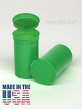 Philips RX 19 Dram Pop Top Vial - 1/8 Oz - Child Resistant - Opaque Lime Green (225 Count)-Pop Top Vials