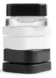 Qube 9mL Square Glass Concentrate Jar - Clear, Opaque Black, or Opaque White Child Resistant (Various Counts)-Concentrate Containers and Accessories