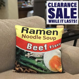 Ramen Soup Throw Pillow case Fits 16 x 16 Insert - (1 Count)-Novelty, Hats & Clothing