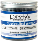 Randy's .5" Stainless Steel Screen Jar - (36 Packs Per Display)-Hand Glass, Rigs, & Bubblers