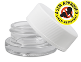 SAMPLE 9ml Glass Concentrate Container - Child Resistant - White Cap (1 CT SAMPLE)-