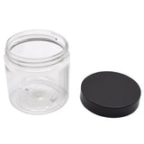 SAMPLE of 4 oz Clear Pet Plastic Single Wall Jar - Black Or White - (1 Count SAMPLE)-Glass Jars