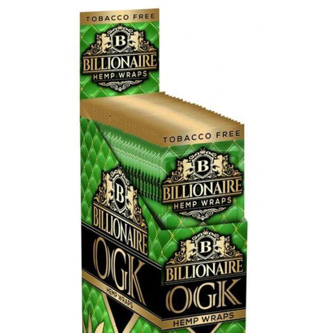 Billionaire Hemp Wraps OGK Flavor 25 Packs Per Box 2 Wraps Per Pack-Papers and Cones