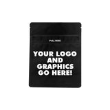 DEPOSIT FOR Custom Printed Child Resistant Matte Finish Child Resistant 1 Gram Mylar Bag - Black or White Opaque - 4" x 5"