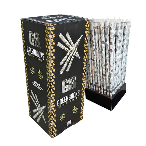 Green Back Pre-Rolled King Size Cones - (1,000 Count Bulk Box)