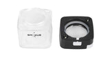 Smokus Focus Comet Infinity 1/8 oz Jar with 5x Magnifying Glass and LED Light Display Glass Jar (Black or White)