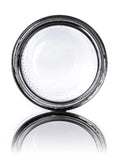 2oz Clear Glass Straight-Sided Jar - White Smooth or Black Ribbed Lids (Various Counts)