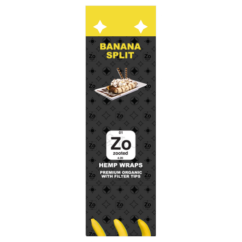 Banana Split Zooted Hemp Wraps(2 per pack)-Hemp Wrap-Zootedbrandz-MJWholesale.com