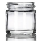 1 oz Clear Glass Straight Sided Round Jar With Smooth White Lid - (160 - 16,000 Count)-Glass Jars