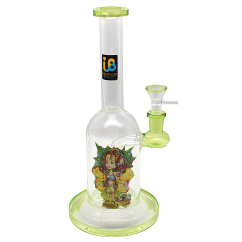 10" Perc Inspired by Linda Biggs Fitness Fairy - (1 Count)-Hand Glass, Rigs, & Bubblers