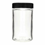 10oz Glass Jar With Lid - Available In Black Or White Lid - (36 Count)-Glass Jars