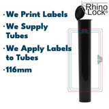 116mm Tube, with Printed Sticker and Application of sticker!-Custom Print Stickers