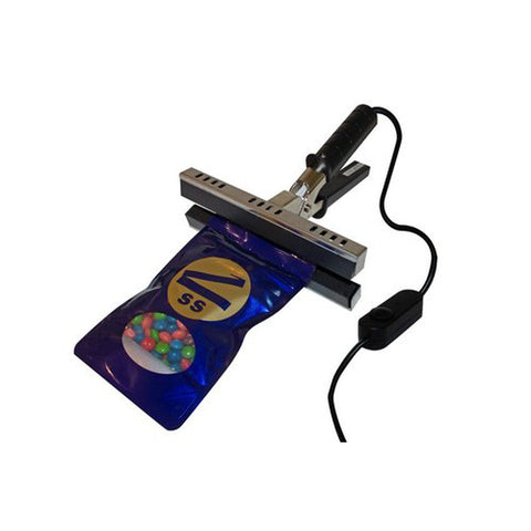 12" Portable Direct Heat Sealer With PTFE Coated Bars - 15mm Seal Width - (1 Count)-Processing and Handling Supplies