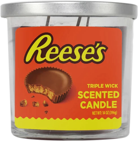 14oz Reese's Peanut Butter Cup 3 Wick Candles - (Various Counts)-Air Fresheners & Candles