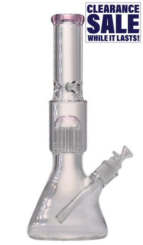 15" Beaker Showerhead Diffuser Tree Perc - Colors May Vary - (1 Count)-Hand Glass, Rigs, & Bubblers