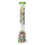 16" Influenced Brandz Beaker Bong Designed By Artist Linda Biggs - (1 Count)-Hand Glass, Rigs, & Bubblers