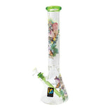 16" Influenced Brandz Beaker Bong Designed By Artist Linda Biggs - (1 Count)-Hand Glass, Rigs, & Bubblers