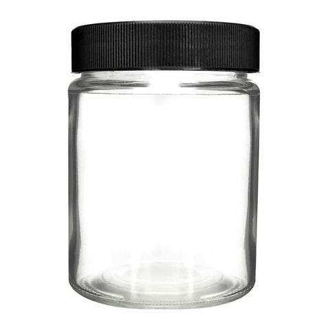 18oz Glass Jar with White or Black Lid - (24 Count)-Glass Jars