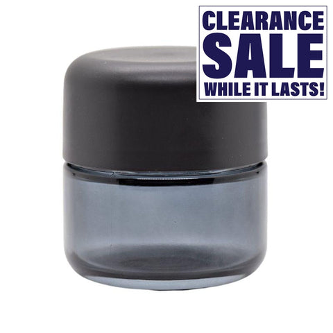 2oz Tinted Glass Jars Child Resistant Lid - (80 Count)-Glass Jars