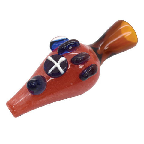 3" Frit Oval Bats With Multi Marbles - Color May Vary - (1, 5, or 10 Count)-Hand Glass, Rigs, & Bubblers