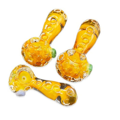 3.7" Mini And Handy Honeycomb Hand Pipe - Design May Vary - (1 Count)-Hand Glass, Rigs, & Bubblers