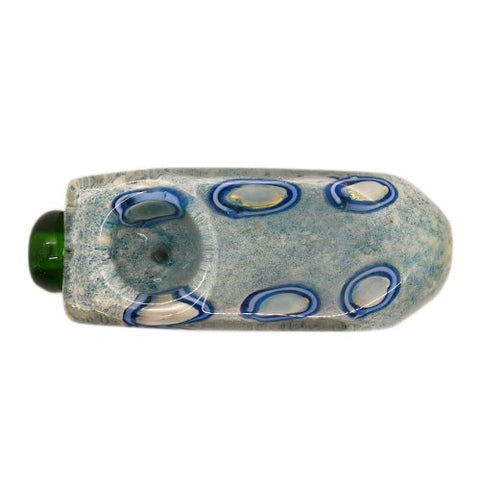 4” Color Dot Frit Brick Glass Pipe - Color May Vary - (1 Count)-Hand Glass, Rigs, & Bubblers