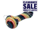 4" Rainbow Swirl Spoon Pipe - Various Designs - (1 Count)-Hand Glass, Rigs, & Bubblers