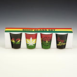 420 Designed Shot Glass (4 Count Set)-Rolling Trays and Accessories