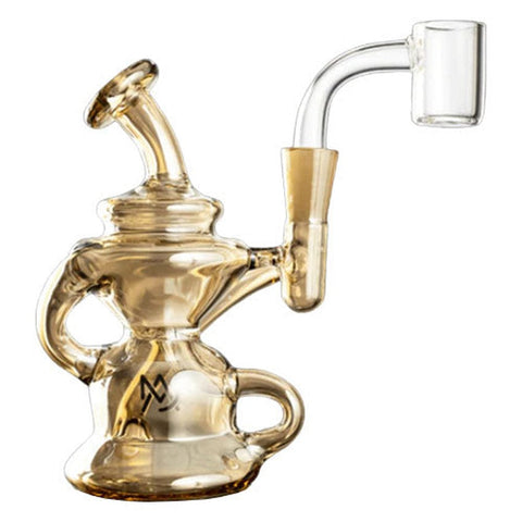 4.5" Mj Arsenal Hydra Mini Dab Rig - Gold - (1 Count)-Hand Glass, Rigs, & Bubblers