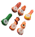 5" Assorted Premium Character Pipe - Color & Design May Vary - (1, 5, or 10 Count)-Hand Glass, Rigs, & Bubblers