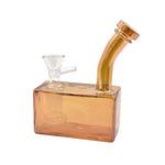 5" Frost Cube Glass Water Bubbler - Design May Vary - (1 Count)-Hand Glass, Rigs, & Bubblers