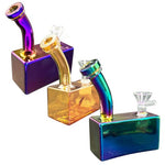 5" Frost Cube Glass Water Bubbler - Design May Vary - (1 Count)-Hand Glass, Rigs, & Bubblers