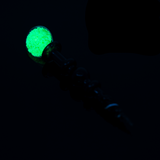 5" Glow In the Dark Crystal Bubble Swirl Glass Dab Tool - Various Colors - (1 Count)-Hand Glass, Rigs, & Bubblers