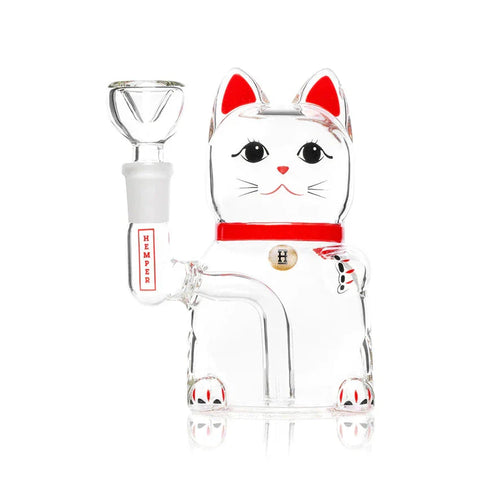 5" Hemper Lucky Money Cat Bong - (1 Count)-Hand Glass, Rigs, & Bubblers