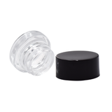 5 mL Glass Concentrate Container With Black or White Cap - Child Safe (Various Quantities)-Concentrate Containers and Accessories