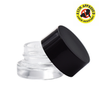 5 mL Glass Concentrate Container With Black or White Cap - Child Safe (Various Quantities)-Concentrate Containers and Accessories