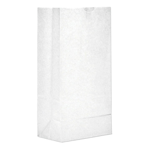 #5 White Paper Bag - 5 Pound - (500 - 10,000 Count)-Pharmacy Bags & Exit Bags