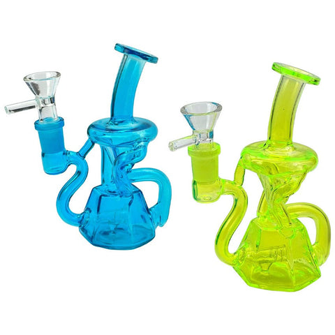 5.5" Spray Color Recycler - Design May Vary - (1 Count)-Hand Glass, Rigs, & Bubblers