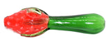 5.5" Strawberry Themed Hand Glass - (1 Count)-Hand Glass, Rigs, & Bubblers