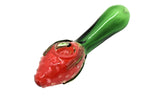 5.5" Strawberry Themed Hand Glass - (1 Count)-Hand Glass, Rigs, & Bubblers