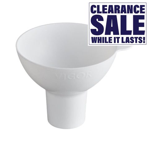 6 5/8 White Polypropylene Canning Funnel-Processing and Handling Supplies